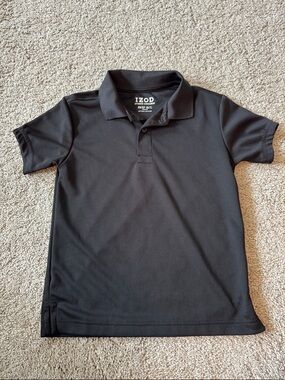 Izod Black Short-Sleeve Polo Shirt